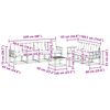 vidaXL Set vanjskih sofa s jastukom 8 pcs Prirodna i crna