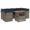 vidaXL 7-dijelni set vrtnih sofa sivi od poliratana