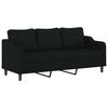 vidaXL Trosjed od tkanine Crna 180 cm