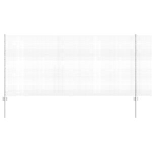 vidaXL Ograda s postovima Srebrna