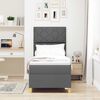 vidaXL LED Box Spring Krevet s madracem Tamno siva 80 x 200 cm tkanina