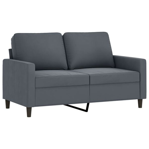 vidaXL 3-dijelni set sofa s jastucima tamnosivi baršunasti