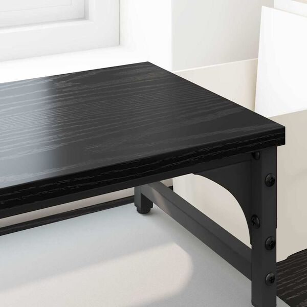 vidaXL Stalak za Monitor Crni hrast 105 x 23 x 15,5 cm