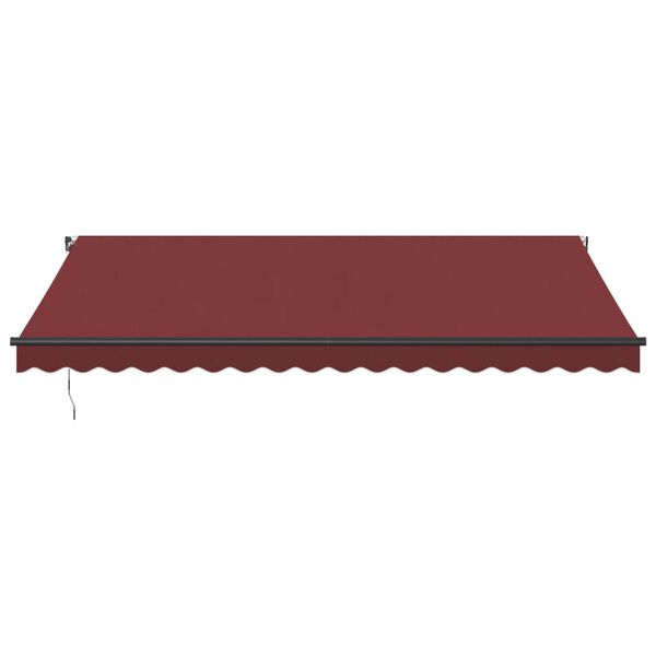 vidaXL Tenda na ručno uvlačenje bordo 450 x 350 cm