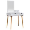 vidaXL Set toaletnog stolića FAUSKE 3 kom. Bijela 76 x 50 x 143 cm