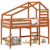 vidaXL Krevet na kat Vosak Smeđa 90 x 190 cm Masivna borovina