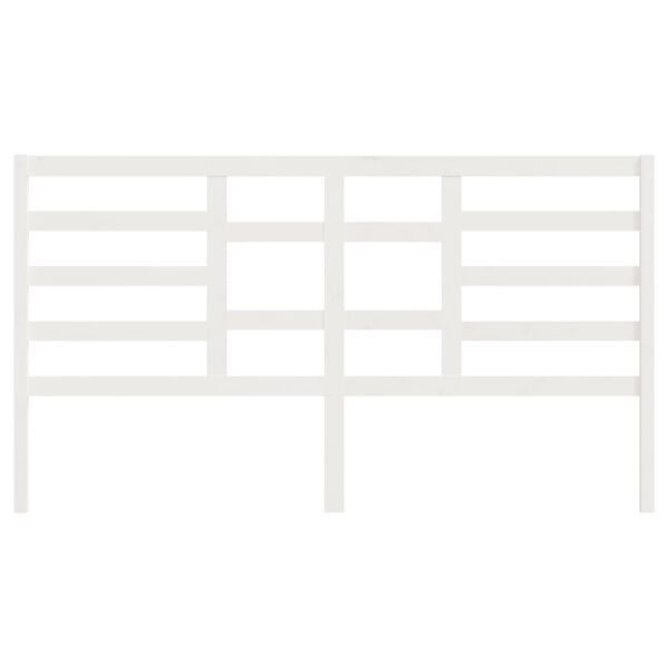 vidaXL Uzglavlje za krevet bijelo 186 x 4 x 104 cm od masivne borovine