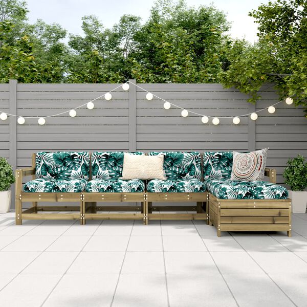 vidaXL 5-dijelni set vrtnih sofa od impregnirane borovine