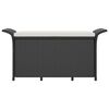 vidaXL Vrtna klupa s jastukom crna 116 x 46 x 57 cm od poliratana