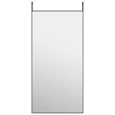 vidaXL Ogledalo za vrata crno 50 x 100 cm od stakla i aluminija