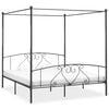 vidaXL Okvir za krevet s nadstre&scaron;nicom sivi metalni 180 x 200 cm