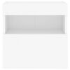 vidaXL Zidni TV ormarić s LED svjetlima bijeli 40 x 30 x 40 cm