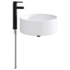 vidaXL Umivaonik s slavinom i odvodom Mat Crna 40,5 x 40,5 x 15,5 cm