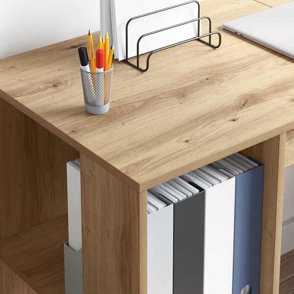 vidaXL Stol Umjetnički hrast 130 x 50.5 x 75 cm Konstruirano drvo