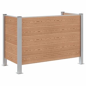 vidaXL Ograda za kante za smeće Smeđa 161 x 85 x 115 cm Aluminij i WPC