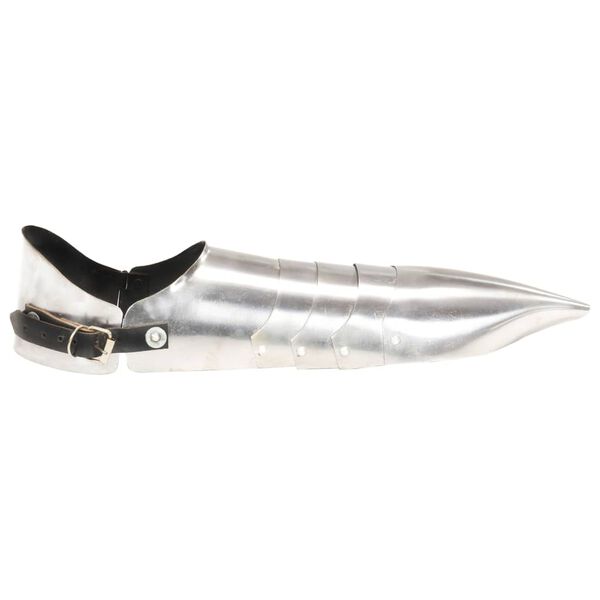 vidaXL Replika vite&scaron;kih srednjovjekovnih sabatona LARP srebrne čelične