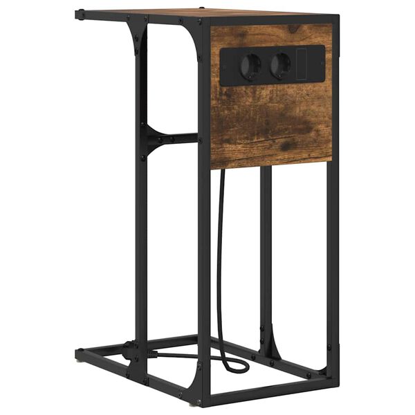 vidaXL Noćni ormar Dimljeni hrast 41,5 x 26 x 60,5 cm