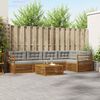 vidaXL Set vanjskih sofa s jastukom 6 pcs Prirodna i svijetlo siva
