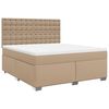 vidaXL Krevet box spring s madracem cappuccino 180x200 cm umjetna koža