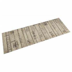 vidaXL Kuhinjski tepih perivi s uzorkom ograde 45 x 150 cm bar&scaron;unasti