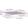 vidaXL Krevetna konstrukcija Smeđa 180 x 210 cm Čvrsto borovo drvo