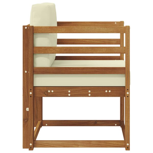 vidaXL Set vanjskih sofa Čvrsto drvo akacije i poliester Prirodna