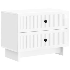 vidaXL Noćni ormar Bijela visokog sjaja 62 x 34,5 x 47,5 cm
