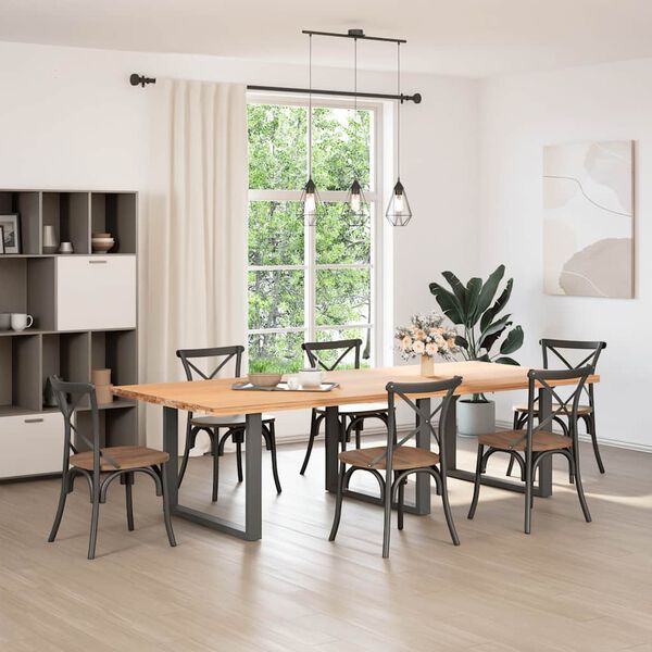 vidaXL Noge za blagovaonski stol U-oblik 3 kom antracit 100 x (72-73) cm čelik