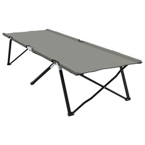 vidaXL Sklopivi kamperski krevet Siva 206 x 76 x 74 cm Oxford i čelik