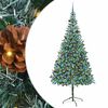 vidaXL Umjetno božićno drvce s stalakom Zelena 210 cm PVC i čelik