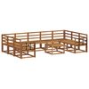 vidaXL Set vanjskih sofa 10 pcs Prirodna Čvrsto drvo akacije