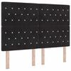 vidaXL LED glava kreveta s LED trakama s uzglavljem Crna 160 cm Bar&scaron;un