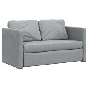 vidaXL Podni kauč na razvlačenje 2-u-1 svjetlosivi 112x174x55cm bar&scaron;un