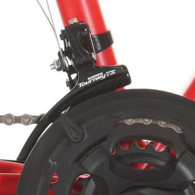 vidaXL Brdski bicikl 21 brzina kotači od 27,5 " okvir od 38 cm crveni