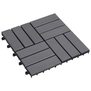 vidaXL Pločice za decking 10 pcs Sivi 30 x 30 cm Acacijsko drvo