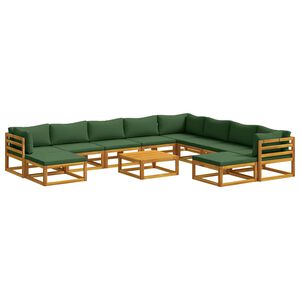 vidaXL Set sofe 11 kom. Prirodna Čvrsto drvo akacije