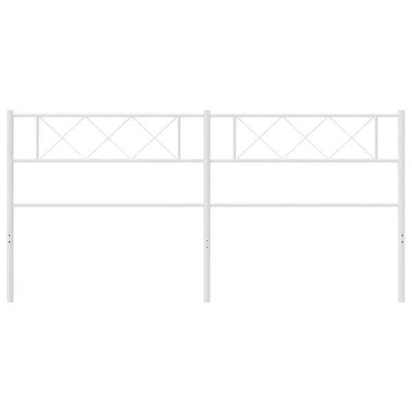 vidaXL Metalno zamjensko uzglavlje bijelo 180 cm