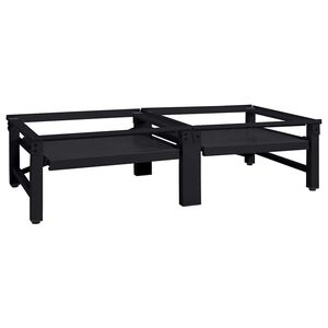 vidaXL Pedestal za perilicu rublja 2 pcs Crna 124,5 x 61,5 x 32,5 cm