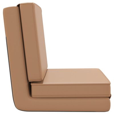 vidaXL Sklopiva podna stolica od umjetne kože boja cappuccina