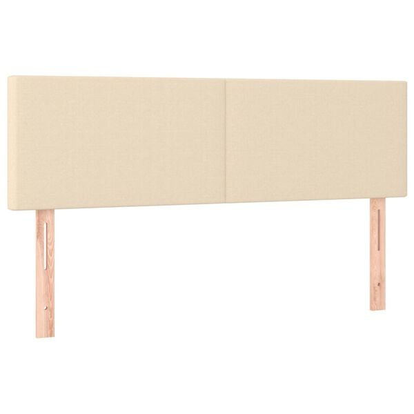 vidaXL Uzglavlja 2 kom krem 72 x 5 x 78/88 cm od tkanine