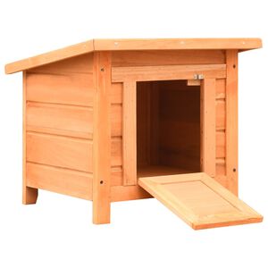 vidaXL Kućica za mačke od masivne borovine i jelovine 50 x 46 x 43,5 cm