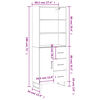 vidaXL Visoka komoda bijela 69,5x34x180 cm konstruirano drvo