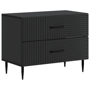 vidaXL Noćni ormar Crna 62 x 34,5 x 47,5 cm Konstruirano drvo