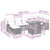 vidaXL Sjedeća garnitura za vrt s pohranom 8 pcs Siva Poli ratan
