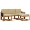 vidaXL Set vanjskih sofa 4 kom. Prirodna
