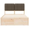 vidaXL Krevetni okvir s tapiciranim uzglavljem Sivo-smeđa 120 x 200 cm