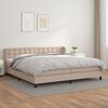 vidaXL Krevet box spring s madracem cappuccino 200x200cm umjetna koža