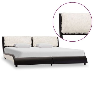 vidaXL Okvir za krevet od umjetne kože crno-bijeli 180 x 200 cm