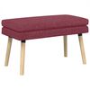vidaXL Klupa s dvostrukim slojem Vinska crvena 80 x 40 x 47 cm Tkanina