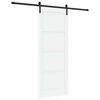 vidaXL Klizna vrata 83 x 211 cm Konstruirano drvo Bijela i crna